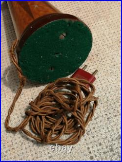 Ancienne lampe art déco 1900 marqueterie style leleu marquetry lamp