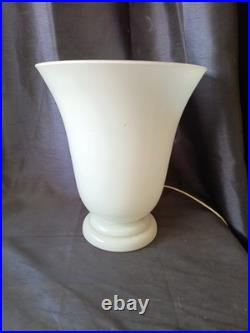 Ancienne lampe art déco en opaline blanche style MAZDA vers 1930/1940 fonctionne