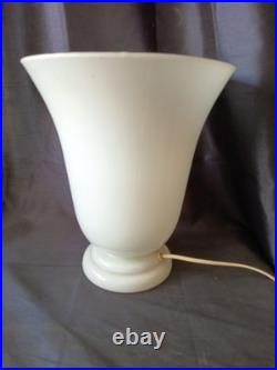 Ancienne lampe art déco en opaline blanche style MAZDA vers 1930/1940 fonctionne