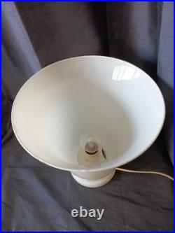 Ancienne lampe art déco en opaline blanche style MAZDA vers 1930/1940 fonctionne