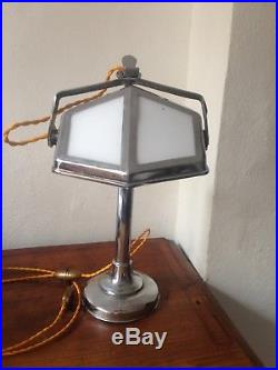 Ancienne lampe de bureau PIROUETT, PIROUETTE art déco chromé hauteur réglable