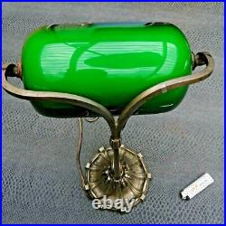 Ancienne lampe de bureau pied en fonte art-déco début 20 ème