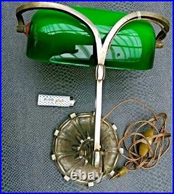 Ancienne lampe de bureau pied en fonte art-déco début 20 ème
