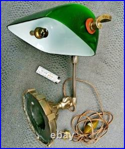 Ancienne lampe de bureau pied en fonte art-déco début 20 ème