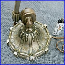 Ancienne lampe de bureau pied en fonte art-déco début 20 ème
