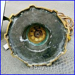 Ancienne lampe de bureau pied en fonte art-déco début 20 ème