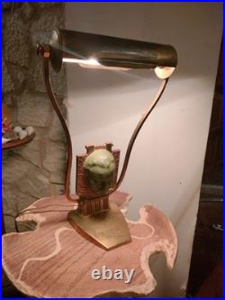Ancienne lampe de piano bronze portrait de Beethoven