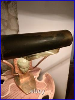 Ancienne lampe de piano bronze portrait de Beethoven