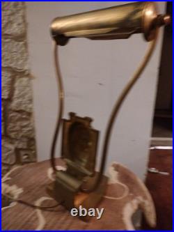 Ancienne lampe de piano bronze portrait de Beethoven