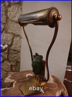 Ancienne lampe de piano bronze portrait de Beethoven