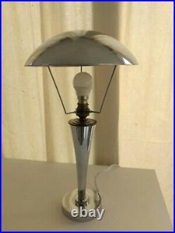 Ancienne lampe de table Champignon Claude Lumière Perzel 1930 Art déco