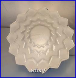 Ancienne lampe de table art deco verre opaline skyscraper gratte ciel 1930 light