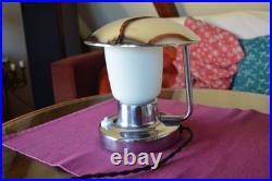 Ancienne lampe de table tchèque ART DECO des années 1940 marquée Napako