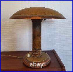 Ancienne lampe en cuivre Georges HALAIS pour ELOCTRA Art-déco 1930's