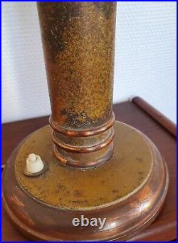Ancienne lampe en cuivre Georges HALAIS pour ELOCTRA Art-déco 1930's
