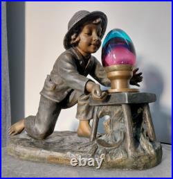 Ancienne lampe figurative Art Nouvrau Art Déco FRANÇAISE par Ranieri
