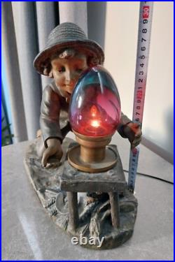 Ancienne lampe figurative Art Nouvrau Art Déco FRANÇAISE par Ranieri