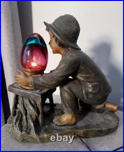 Ancienne lampe figurative Art Nouvrau Art Déco FRANÇAISE par Ranieri