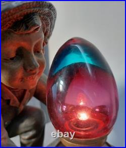 Ancienne lampe figurative Art Nouvrau Art Déco FRANÇAISE par Ranieri