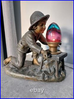 Ancienne lampe figurative Art Nouvrau Art Déco FRANÇAISE par Ranieri