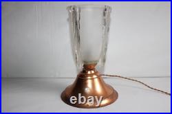 Ancienne lampe veilleuse Art Déco par Jean Gauthier EZAN, hauteur 26 cm
