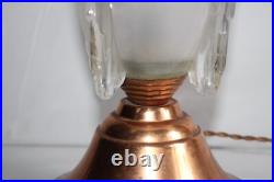 Ancienne lampe veilleuse Art Déco par Jean Gauthier EZAN, hauteur 26 cm