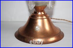 Ancienne lampe veilleuse Art Déco par Jean Gauthier EZAN, hauteur 26 cm