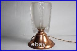 Ancienne lampe veilleuse Art Déco par Jean Gauthier EZAN, hauteur 26 cm
