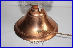 Ancienne lampe veilleuse Art Déco par Jean Gauthier EZAN, hauteur 26 cm