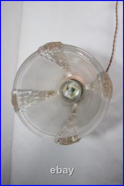 Ancienne lampe veilleuse Art Déco par Jean Gauthier EZAN, hauteur 26 cm