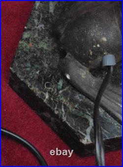 Ancienne magnifique lampe régule art déco otarie phoque signé Carvin art déco