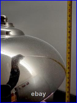 Ancienne paire de grandes lampes de table industrielles style art déco âge