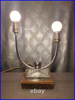 Ancienne paire pied de lampes art déco 1930 design moderniste superbe