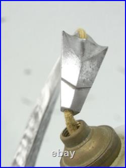 Antique Applique Murale Tete Dragon Serpent Fer Forge Art Deco Lampe Tulipe