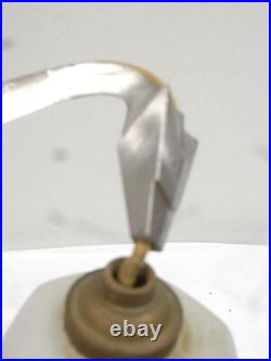 Antique Applique Murale Tete Dragon Serpent Fer Forge Art Deco Lampe Tulipe