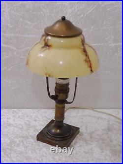 Antique Art Déco Design Lampe de Table Lampe Abat-Jour Marbre Vintage