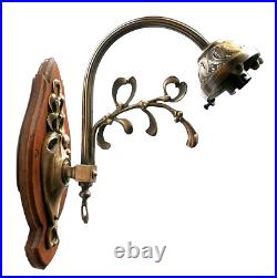Applique lampe Art Nouveau / Déco décor Gui Bronze style Majorelle Muller