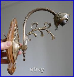 Applique lampe Art Nouveau / Déco décor Gui Bronze style Majorelle Muller