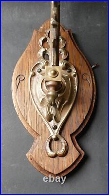 Applique lampe Art Nouveau / Déco décor Gui Bronze style Majorelle Muller