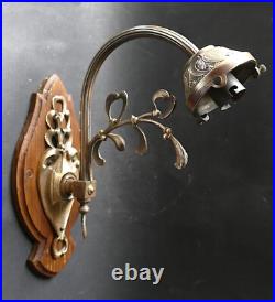 Applique lampe Art Nouveau / Déco décor Gui Bronze style Majorelle Muller