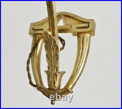 Applique / lampe bronze laiton Art Déco rotule orientable Pour tulipe Muller