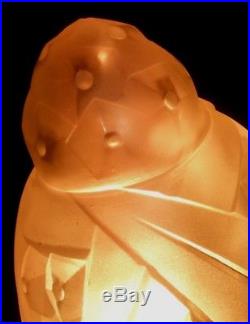 Art Deco 1 Obus Signe Degue French Lamp Chandelier No Muller Lustre Lampe