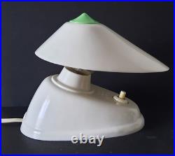 Art Déco 6 Lampe Bakélite Blanche BAUHAUS 11641 Streamliner années 30