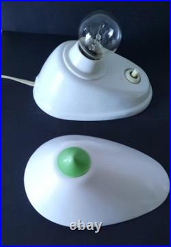Art Déco 6 Lampe Bakélite Blanche BAUHAUS 11641 Streamliner années 30