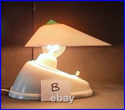 Art Déco 6 Lampe Bakélite Blanche BAUHAUS 11641 Streamliner années 30