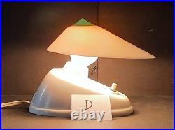Art Déco 6 Lampe Bakélite Blanche BAUHAUS 11641 Streamliner années 30