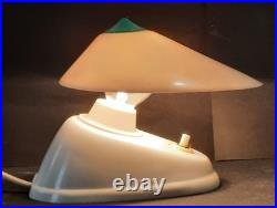 Art Déco 6 Lampe Bakélite Blanche BAUHAUS 11641 Streamliner années 30