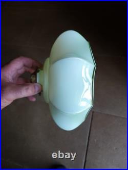 Art Deco Abats Jour En Vert Suspension 1930 Lampe Lustre