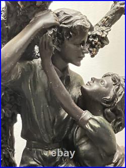 Art Déco Lampe de Table couple avec abat Jour Verre peint et perles rouge Jaune