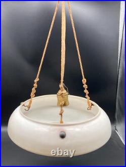 Art Déco Plafonnier Blanc Bleu Lampe à Suspension Mid Century Design 34 CM Im DM